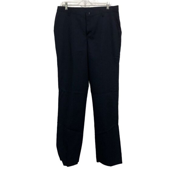 Red‎ Kap Pants Womens 12 Navy Blue Industrial Unhemmed Work Delivery - Picture 1 of 4